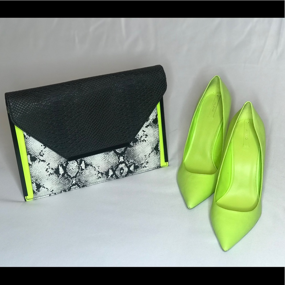 Neon green heels